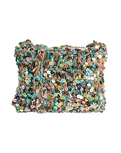 Forest Green Beaded Chain Shoulder Bag